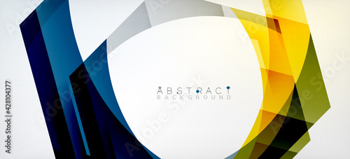 Vector color hexagons geometric abstract background