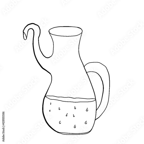 spice jar, cup of tea, sugar storage container, sugar bowl, vinegar container, pepper and salt container, kettle, spice mortar, paper towel stand with paper towels, butter and butter knife, glass sala