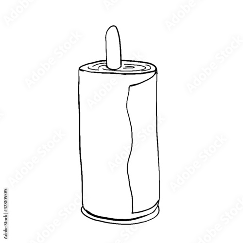 spice jar, cup of tea, sugar storage container, sugar bowl, vinegar container, pepper and salt container, kettle, spice mortar, paper towel stand with paper towels, butter and butter knife, glass sala