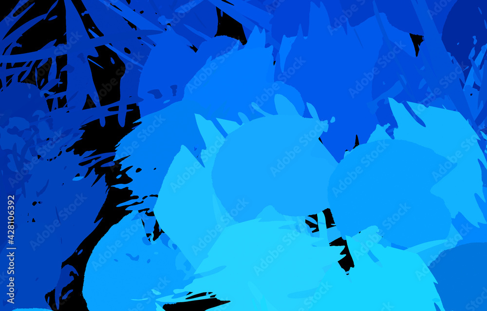 Obraz premium Creative abstract painting with wild brushstrokes. Background with artistic brush strokes. Colorful and vibrant illustration. Painted art.
