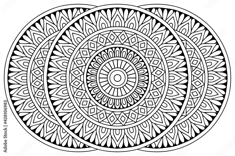 Vector indian Mandala ethnic design Vector indian Mandala ethnic design