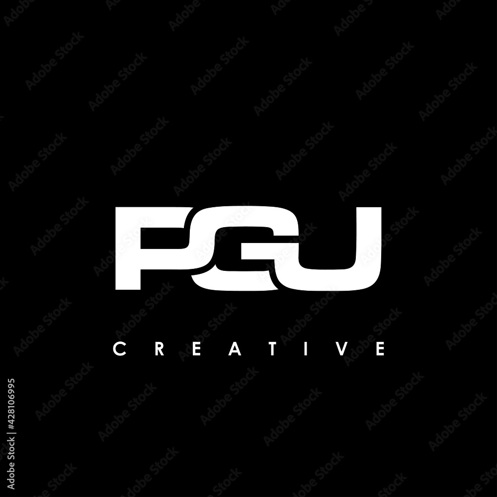 PGU Letter Initial Logo Design Template Vector Illustration PGU Letter Initial Logo Design Template Vector Illustration