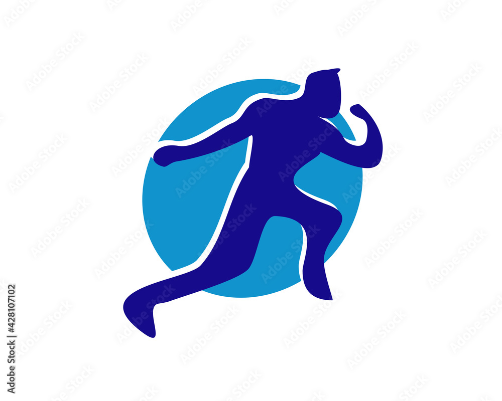 Obraz premium athletic gym movement logo icon