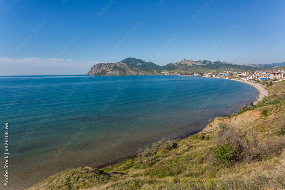 Crimean Coast. A path along the seashore. 