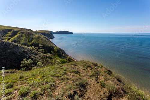 Crimean Coast. A path along the seashore. 