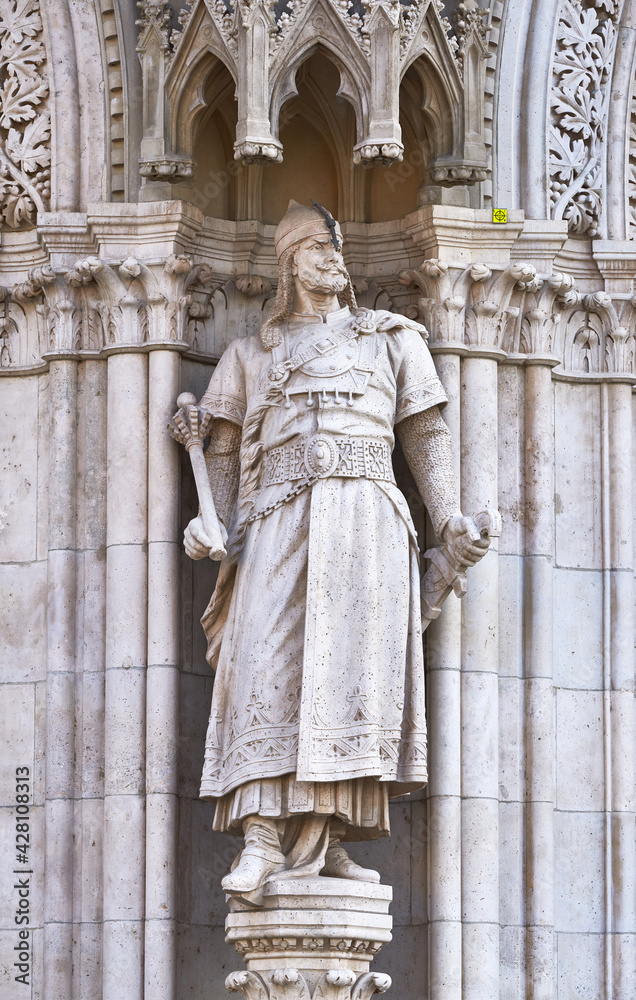 Statue on the Budapest Parliament, Hungary Statue on the Budapest Parliament, Hungary