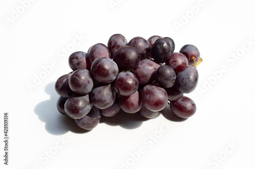 Fresh grapes isolated on white