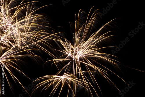 Colorful Fireworks, long exposure