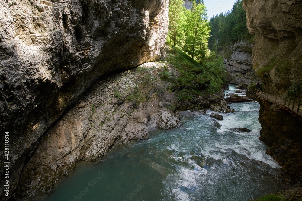 Durch die Breitachklamm im Sommer Durch die Breitachklamm im Sommer