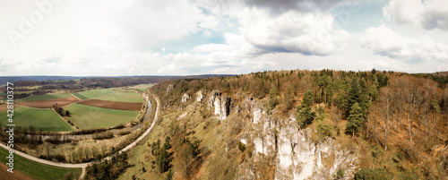 Drohnenaufnahme Panorama Altmühltal bei Arnsberg  photo