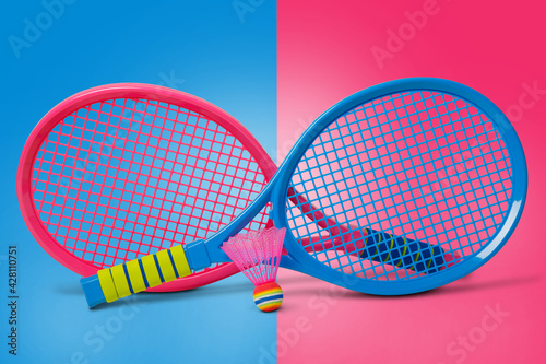 Tablou pe pânză Badminton concept