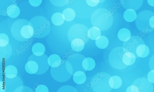 Abstract blue light blur bokeh background vector illustration.