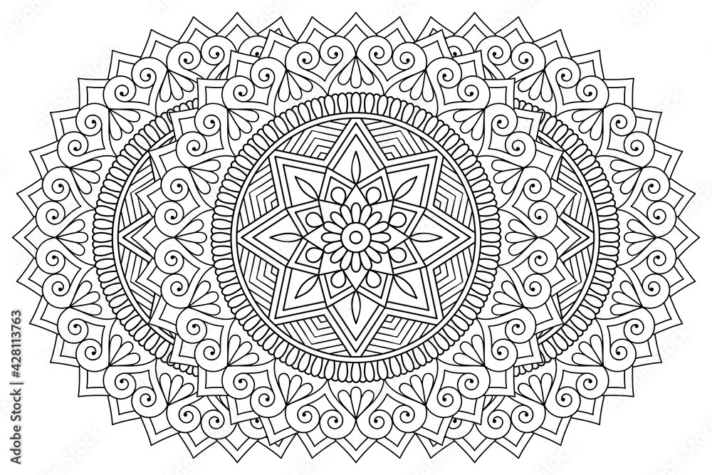 Vector indian Mandala ethnic design