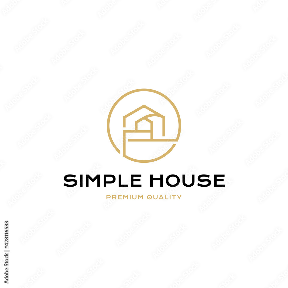 Simple house logo design with simple style good for your business Simple house logo design with simple style good for your business