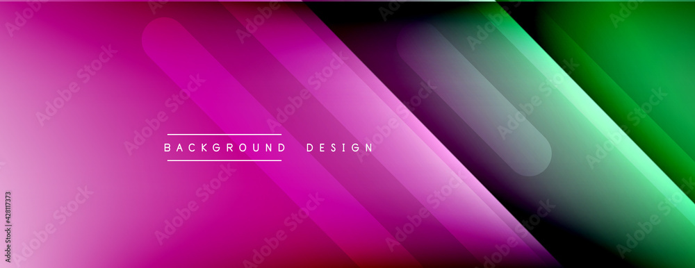 Dynamic lines abstract background. 3D shadow effects and fluid gradients. Modern overlapping forms