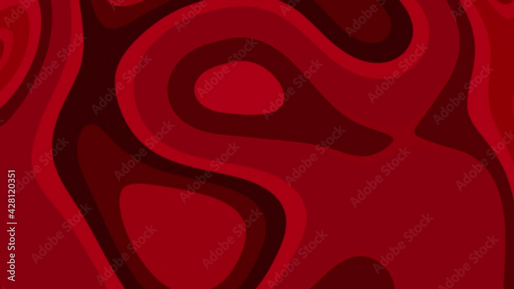 60's 70's Pop-Art abstract background animation, inspired by lava lamps and hippie culture with lava colours: red, dark red, brown, maroon.
