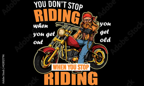 Motor Bike T-Shirt Design Print