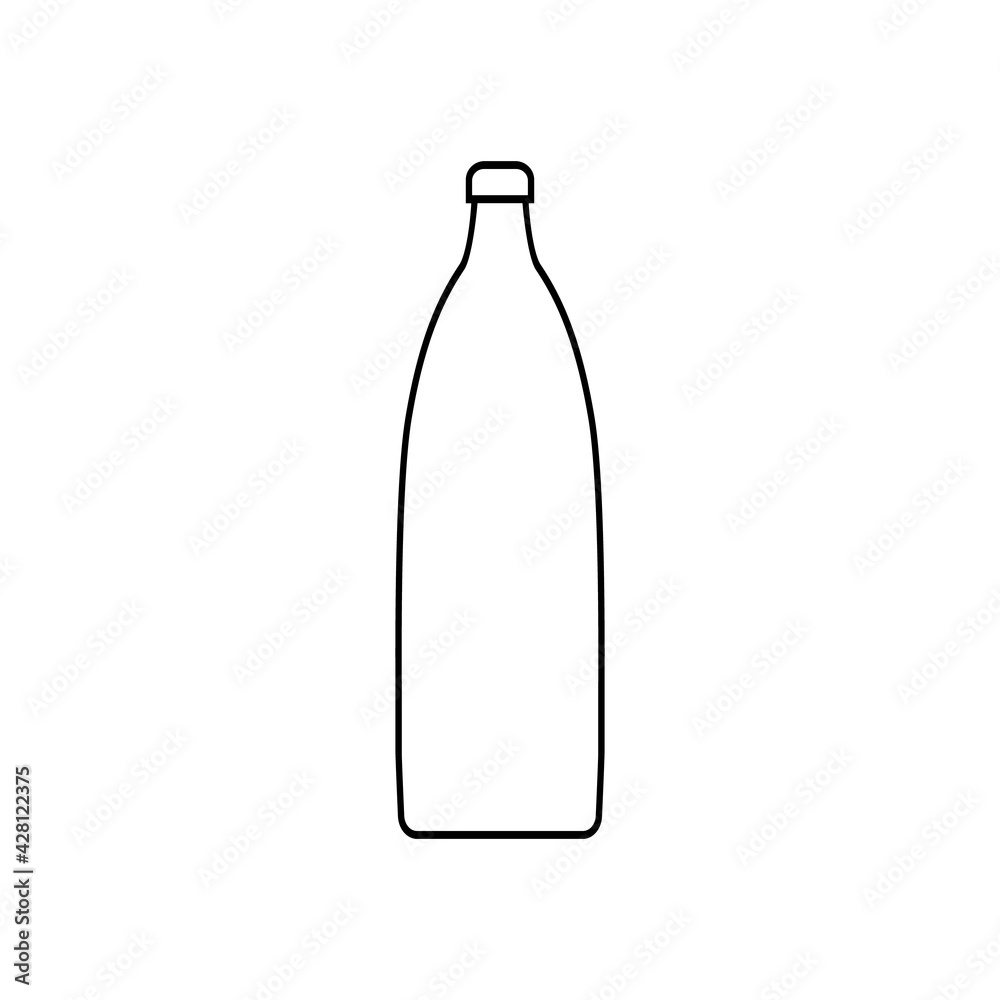 Plastic bottle thin outline and linear icon. Clipart and drawing. Vector isolated illustration on white background. Plastic bottle thin outline and linear icon. Clipart and drawing. Vector isolated illustration on white background.