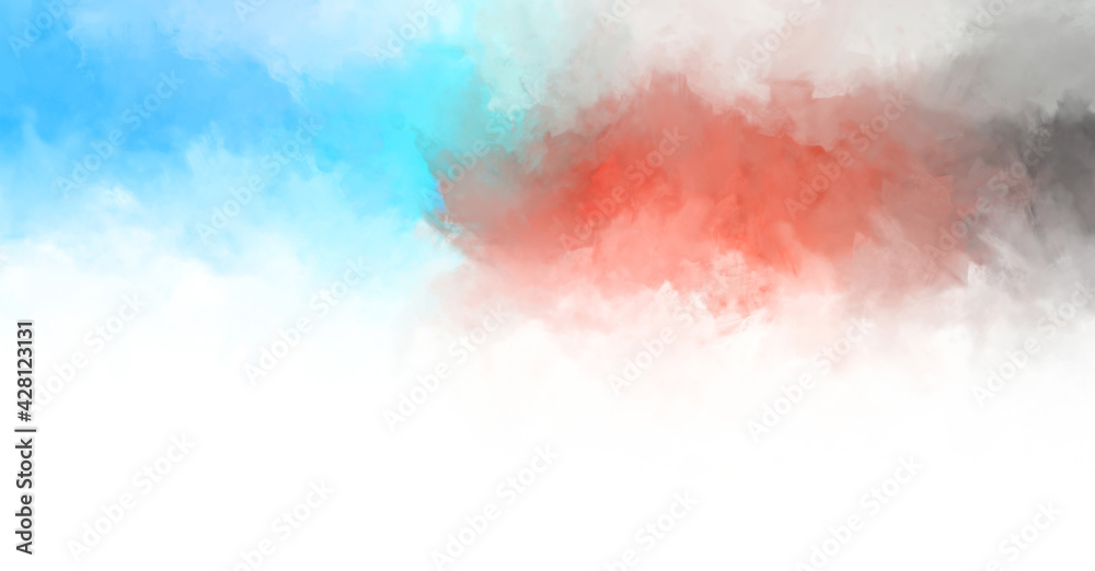 Fototapeta premium Abstract background of colorful brush strokes. Brushed vibrant wallpaper. Painted artistic creation. Unique and creative illustration.