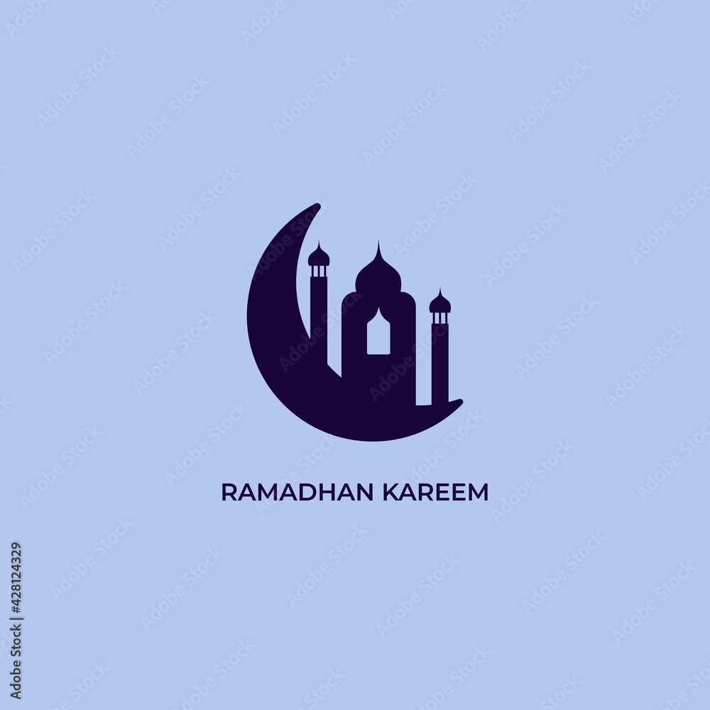 Ramadan Kareem The Holy Month Muslim Feast Greeting Card with calligraphy text
