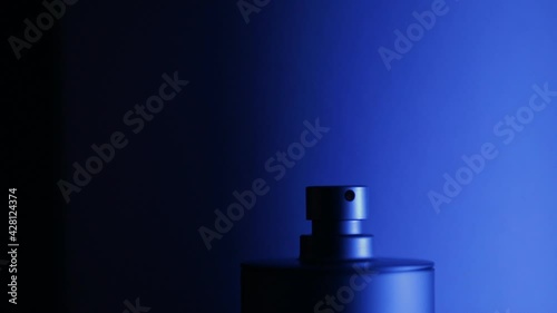 bottle isolated on black. Perfume bottle. 