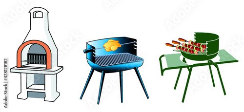 barbecue, grillades