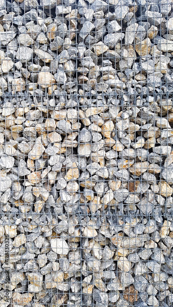 Steine Stein Kies Metall Gitter Netz Gabione Abtrennung Mauer