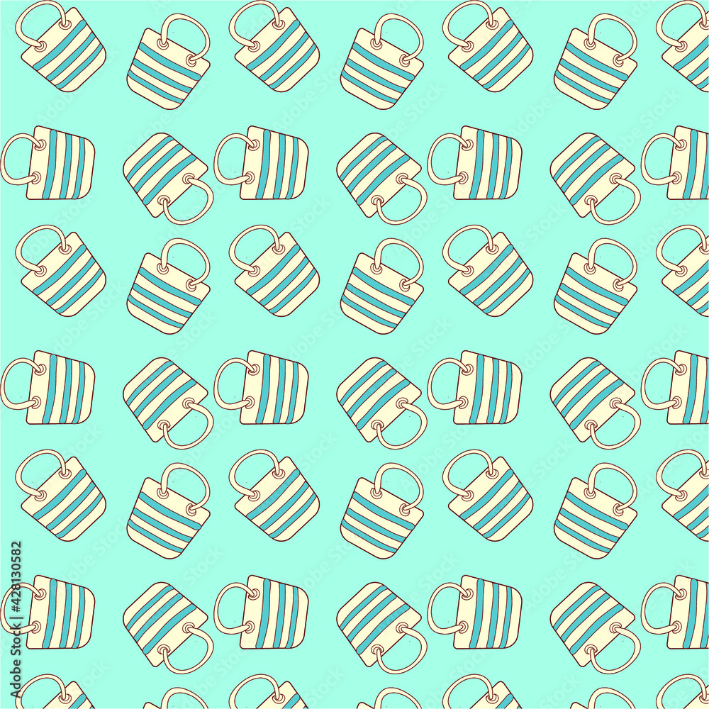 pattern summer background vector bag pattern summer background vector bag