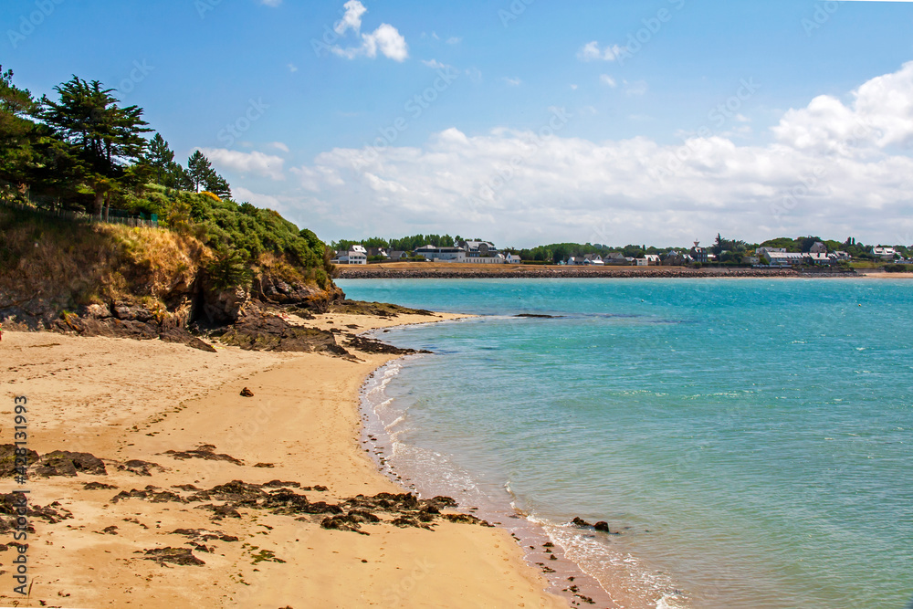 Fototapeta premium Saint Jacut de la mer. La plage, Côtes-d'Armor. Bretagne 