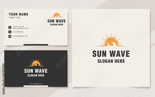 Sun wave template monogram style
