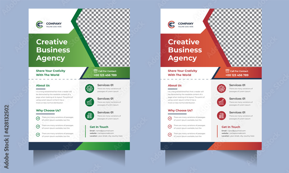 Corporate business flyer design template with modern concept Premium Vector Corporate business flyer design template with modern concept Premium Vector