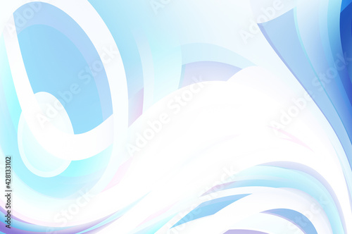 Fluid abstract background with colorful gradient. 2D illustration of modern movement.