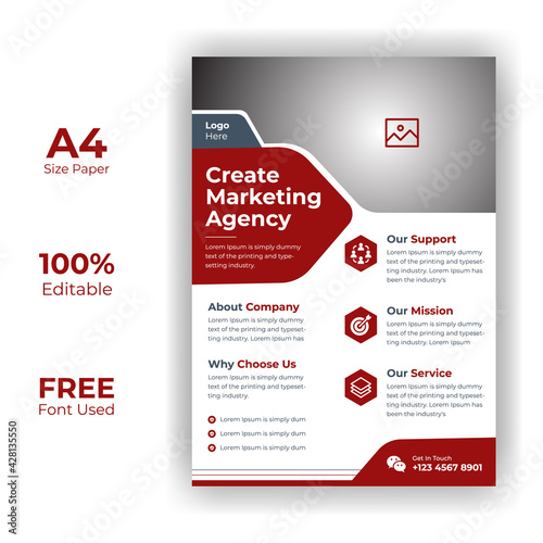 Corporate Business flyer template vector design, Flyer Template Geometric shape used for business poster layout, IT Company flyer, corporate banners, and leaflets.eps