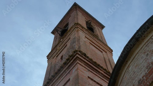 Detail of the Bell Tower and Apse of the Church of St. Thomas Becket in Fidenza Parma, Italy photo