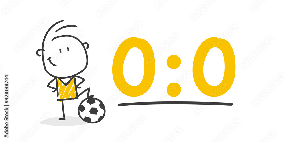 Strichfiguren / Strichmännchen: Fußball, Fußballspiel, Live-Ticker. (Nr.  620) Stock Vector | Adobe Stock