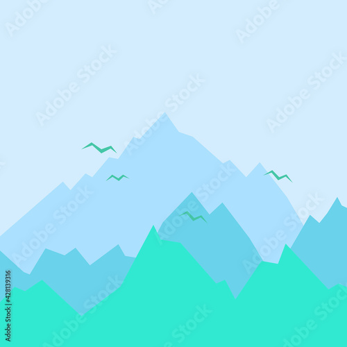 mountain landscape illustration