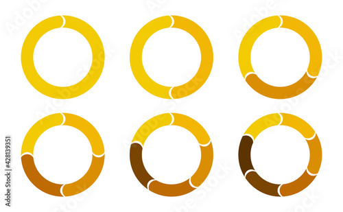 Circle cycle diagram in six step