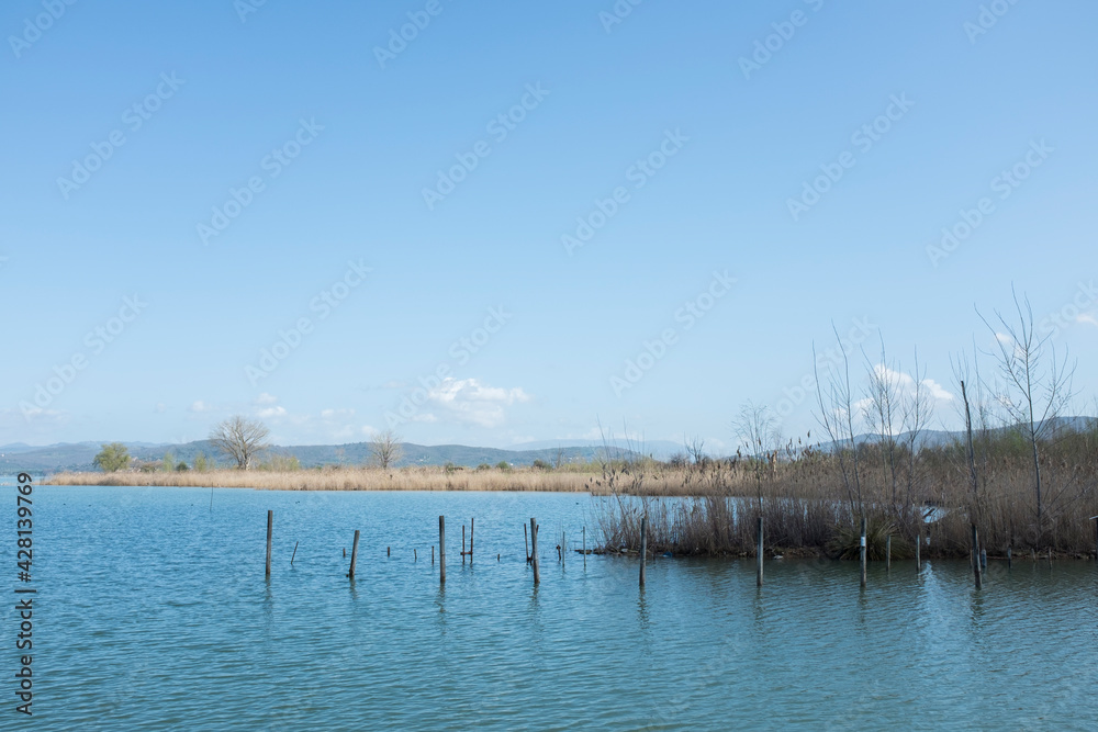panorama sul lago Trasimeno, Umbria