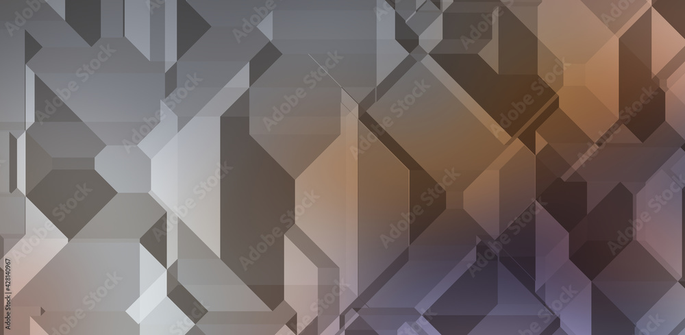 Obraz premium Polygonal background. Colorful wallpaper with geometric design. Digital 3d illustration.