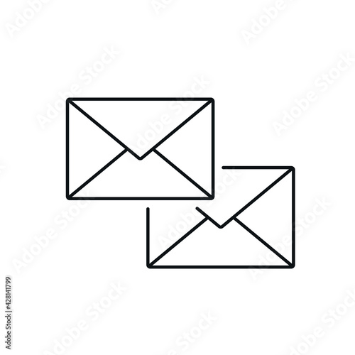 Email communication linear icon. Contact us. Support service. Thin line customizable illustration. Contour symbol. Vector isolated outline drawing. Editable stroke