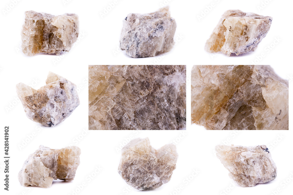 Collection of stone mineral Spodumene Collection of stone mineral Spodumene