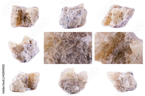 Collection of stone mineral Spodumene