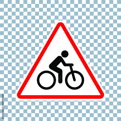 Bicycle traffic sign. Bike icon. Bicycle vector. bicycle sign symbol. vector illustration
