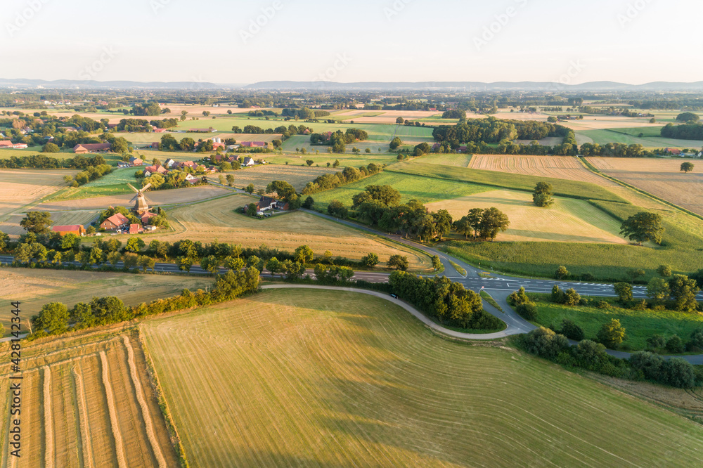 Ortschaft in Deutschland aus der Luft