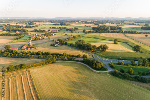 Ortschaft in Deutschland aus der Luft