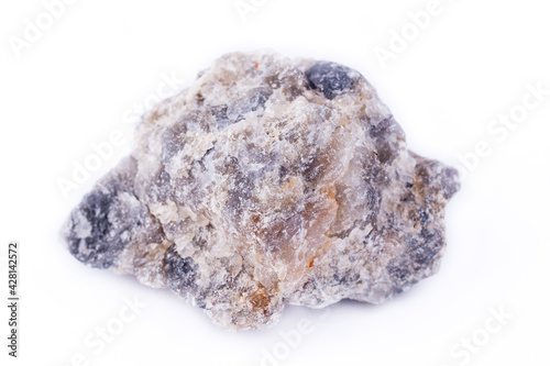 macro cordierite stone on a white background