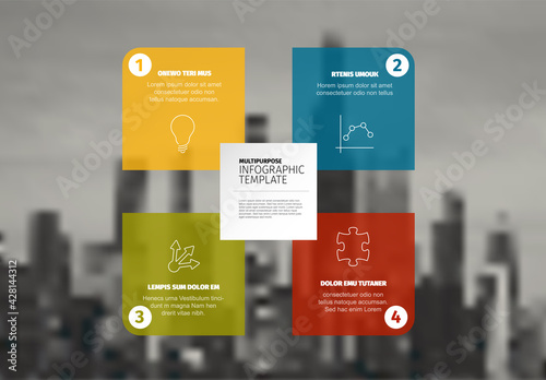 Vector Minimalist colorful Infographic template