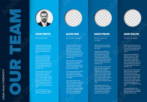Company team blue presentation template