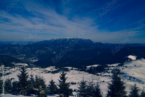 snow covered mountains