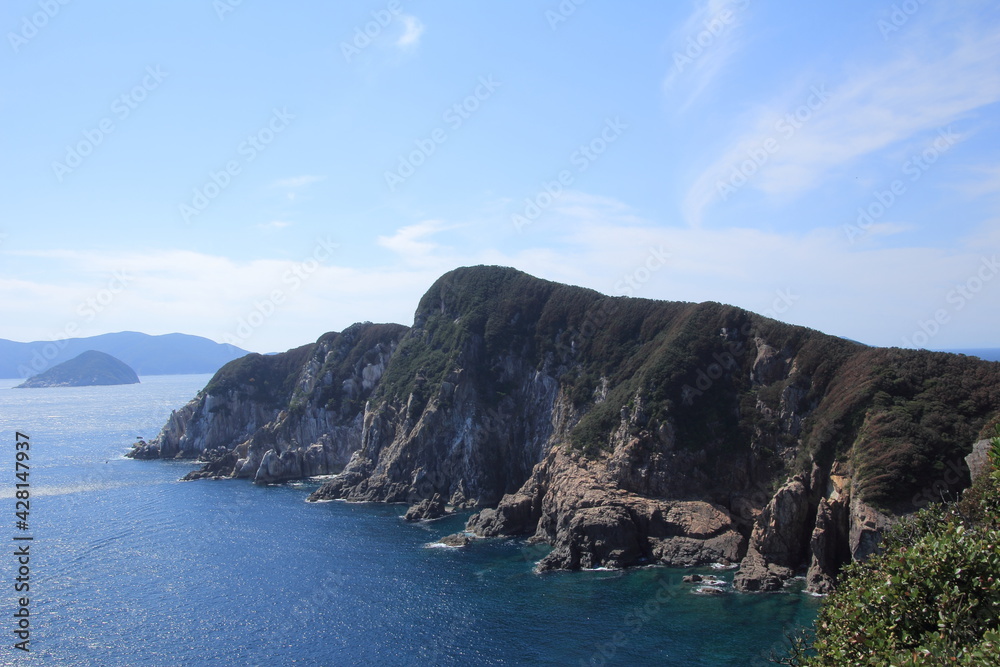 Fototapeta premium 高知県大月町 観音岩展望台から見た風景